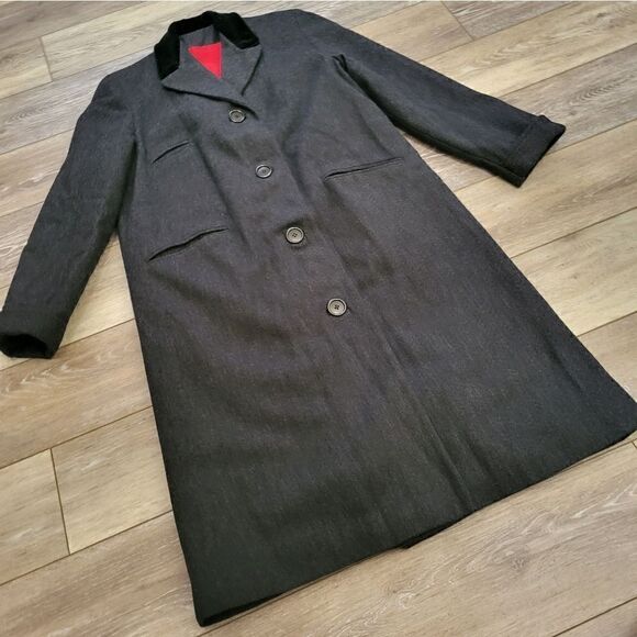 ILGWU long button up peacoat. Black Size sm- med - Picture 5 of 11